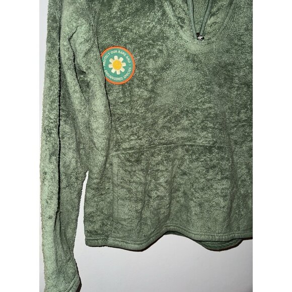 The North Face Sage Green 1/4 Zip Polyester Fleece Jacket Women Size Large - Picture 5 of 11
